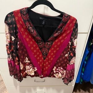 White House Black Market Black and Red Dress